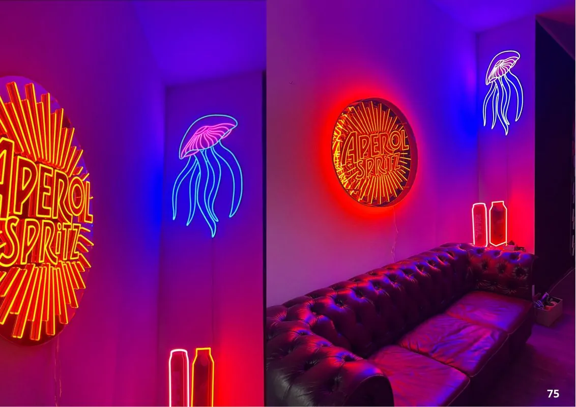 LED Neon Leuchtreklame Gastronomie - Aperol Spritz Bar Installation