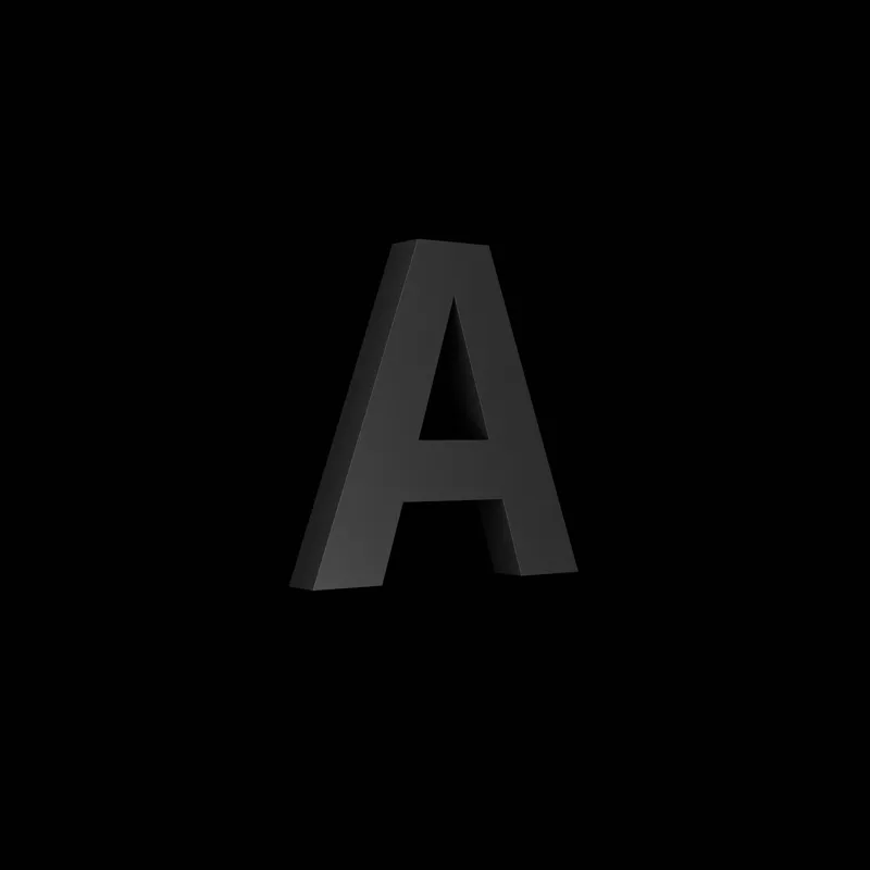 Unbeleuchtete Buchstaben und Logos