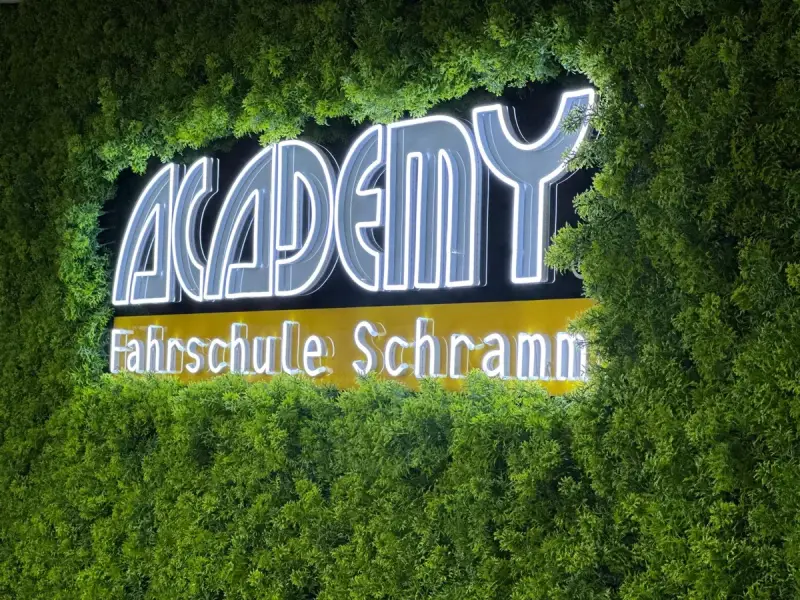 Academy Fahrschule beleuchtetes Firmenschild Laden LED Werbeschilder