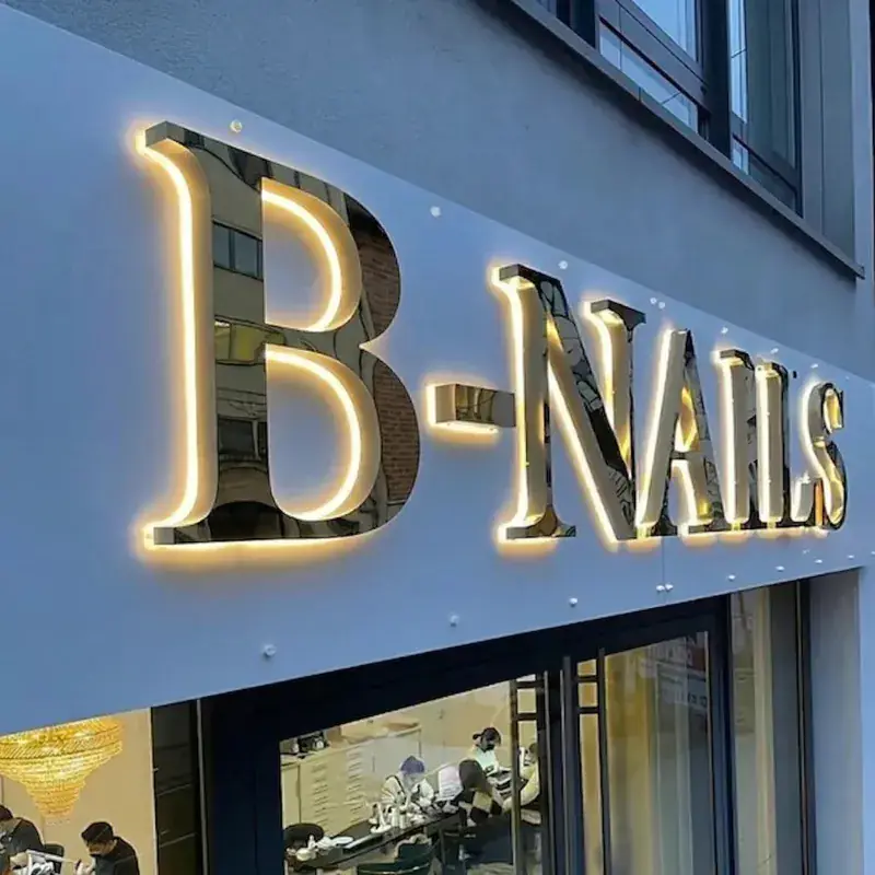 B-NAILS 3D Leuchtbuchstaben rückbeleuchtet Halo-Effekt Nagelstudio