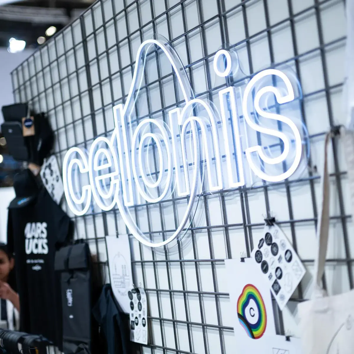 Celonis LED neon sign trade show booth custom illuminated signage